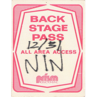 Sin Tour - 1990-12-31 - Backstage Pass