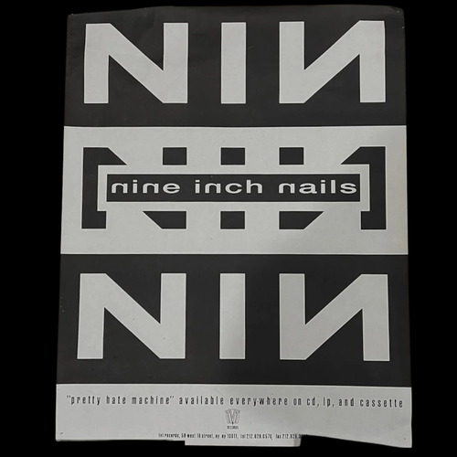 Pretty Hate Machine Promotional Poster (with TVT Address)