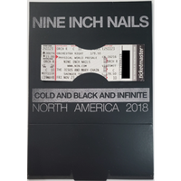 Cold and Black and Infinite Tour Ticket Stand and Envelope