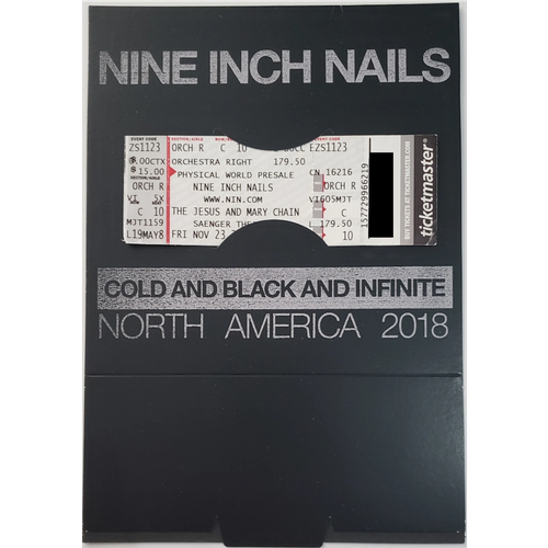 Cold and Black and Infinite Tour Ticket Stand and Envelope