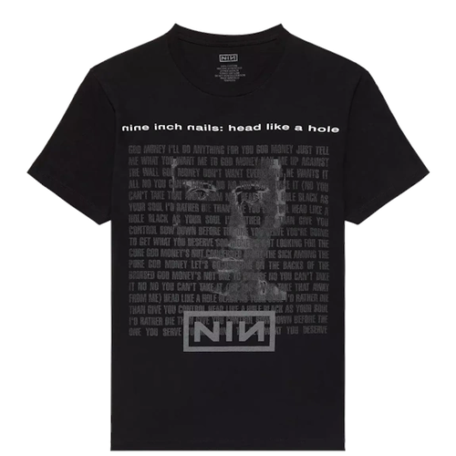 Hot Topic Nine Inch Nails Head Like A Hole Lyrics T-Shirt