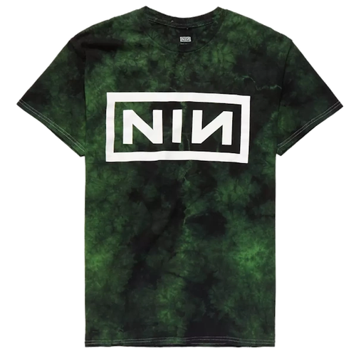 Hot Topic Nine Inch Nails Green Tie-Dye Boyfriend Fit Girls T-Shirt