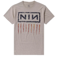 Hot Topic Nine Inch Nails "Scratch Marks" Heather Oatmeal Boyfriend Fit Girls T-Shirt