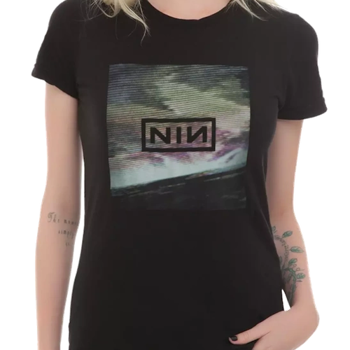 Hot Topic Nine Inch Nails Wave Box Girls T-Shirt