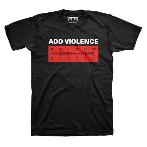 Add Violence Meter Tee with White Logo on Back