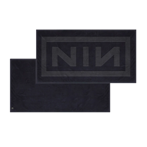 NIN Logo Debossed Black Beach Towell