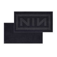 NIN Logo Debossed Black Beach Towell