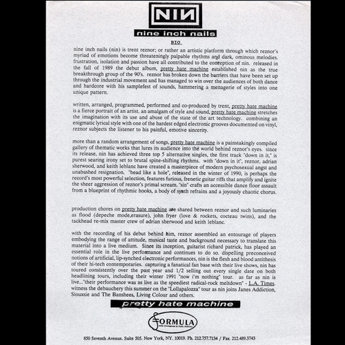 Halo 02 - Pretty Hate Machine Press Release