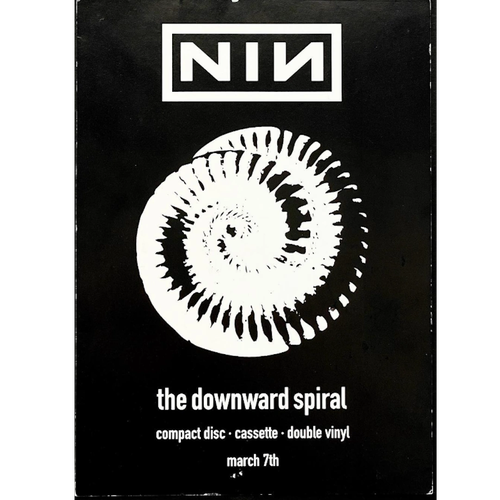 The Downward Spiral UK Promo Postcard.