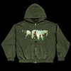 The Fragile Washed Green Zip-Up Hoodie - view 1