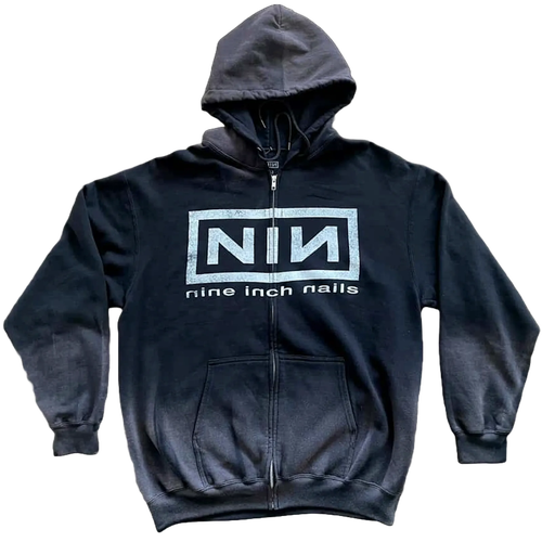 Urban Outfitters - Nails Logo Dye Tech Zip-Up Hoodie Sweatshirt