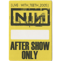 Live: With Teeth - After Show Yellow Rectangle Pass