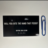 With Teeth Promotional Business Card - Will You Bite The Hand That Feeds? - view 4