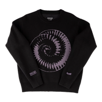 merch > welcome x nine inch nails spiral black knit sweater