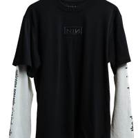 Welcome x Nine Inch Nails Heresy Black 2fer Long Sleeve T-Shirt