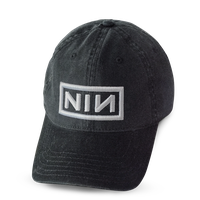 NIN White Logo Vintage Washed Dad Hat